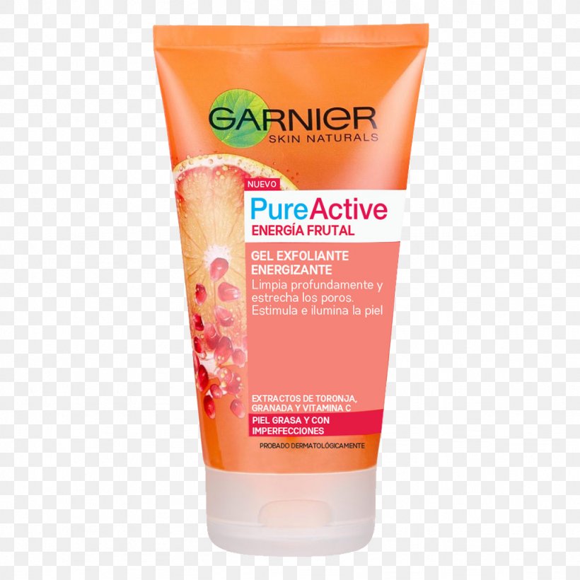 Cream Lotion Garnier Pure Active Intensive Charcoal Anti-Blackheads 3 In 1 Exfoliation, PNG, 1024x1024px, Cream, Beauty, Body Wash, Chemical Depilatory, Exfoliation Download Free