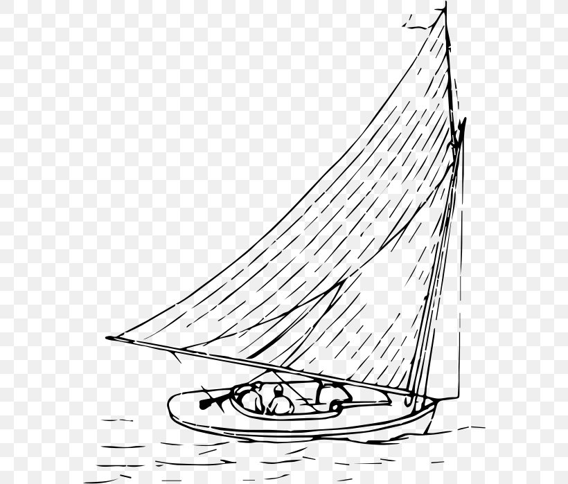 Sail Boat Drawing Clip Art, PNG, 582x699px, Sail, Area, Art, Black And White, Boat Download Free