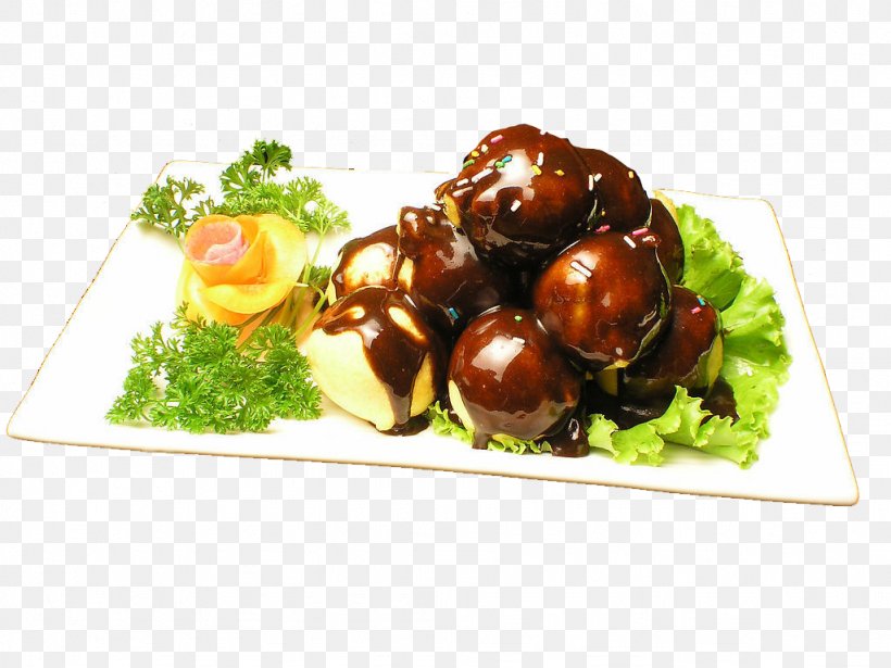 Chinese Cuisine Takoyaki Vegetarian Cuisine Sichuan Cuisine, PNG, 1024x768px, Chinese Cuisine, Appetizer, Asian Food, Chocolate, Chocolate Syrup Download Free
