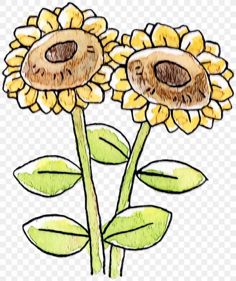 Floral Design, PNG, 1260x1500px, Watercolor, Common Sunflower, Cut Flowers, Floral Design, Flower Download Free
