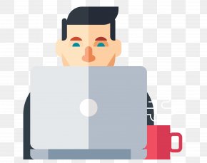 Vector Office Workers Using Laptop - Laptop Information Technology Software Internet PNG