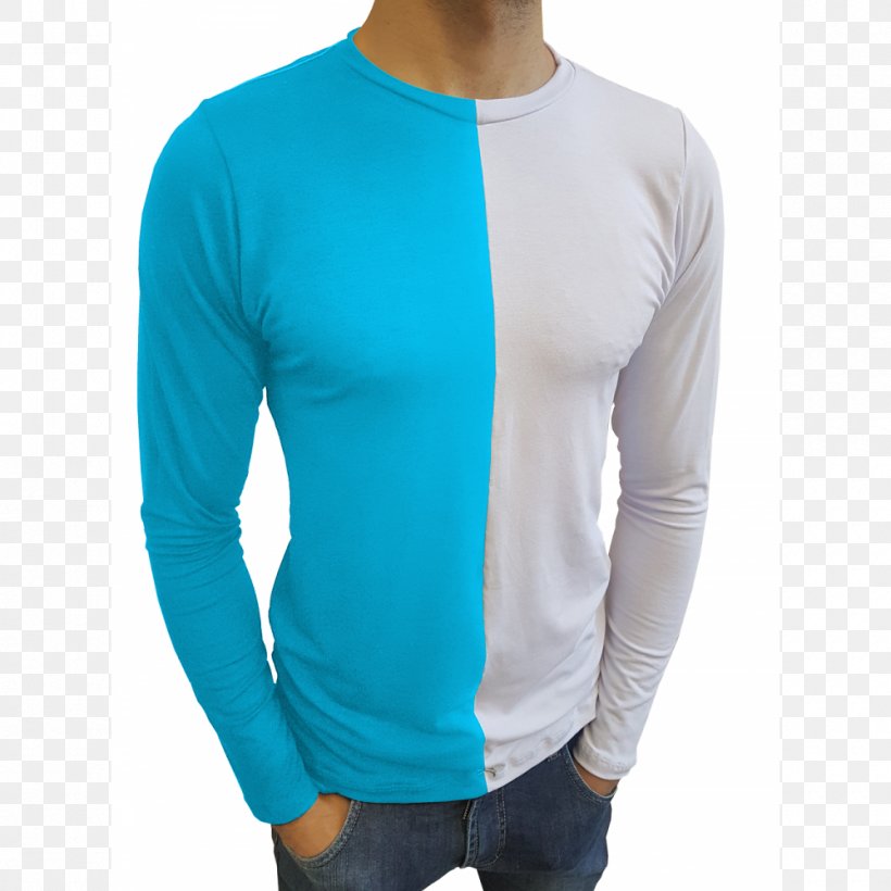 Sleeve Shoulder Turquoise, PNG, 1000x1000px, Sleeve, Electric Blue, Long Sleeved T Shirt, Neck, Outerwear Download Free