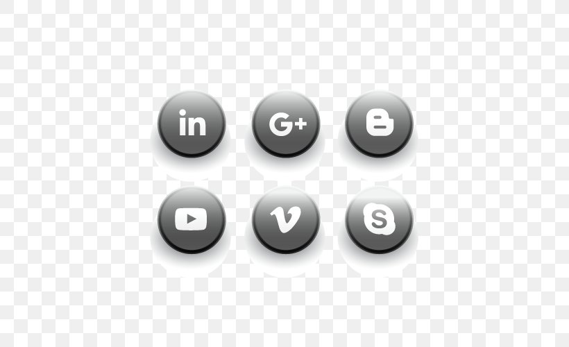 Social Media Download LinkedIn Icon, PNG, 500x500px, Social Media, Black And White, Blogger, Brand, Button Download Free