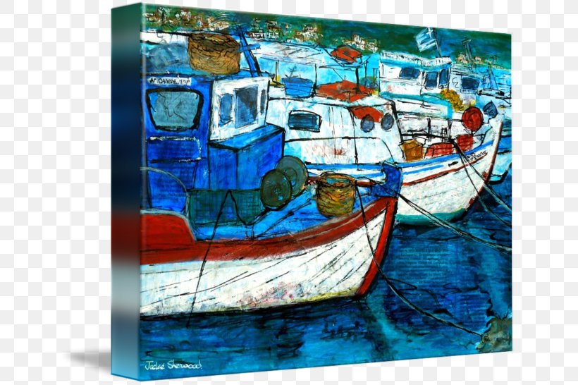 Painting Boat Canvas Print Art Fishing Vessel, PNG, 650x546px, Painting, Art, Boat, Canvas, Canvas Print Download Free