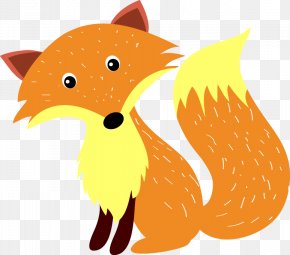 Hand-drawn Cartoon Squirrel Pattern - Red Fox Cartoon Illustration PNG