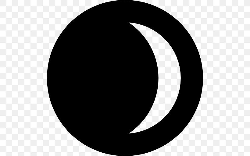 Crescent Lunar Phase Moon, PNG, 512x512px, Crescent, Black, Black And White, Logo, Lunar Phase Download Free