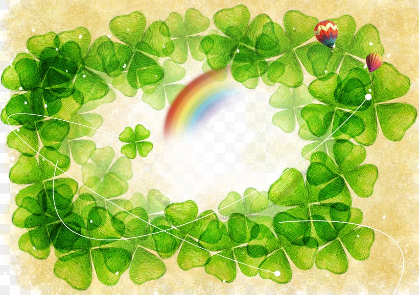 Four-leaf Clover Download, PNG, 3508x2480px, Clover, Designer, Fourleaf Clover, Google Images, Green Download Free