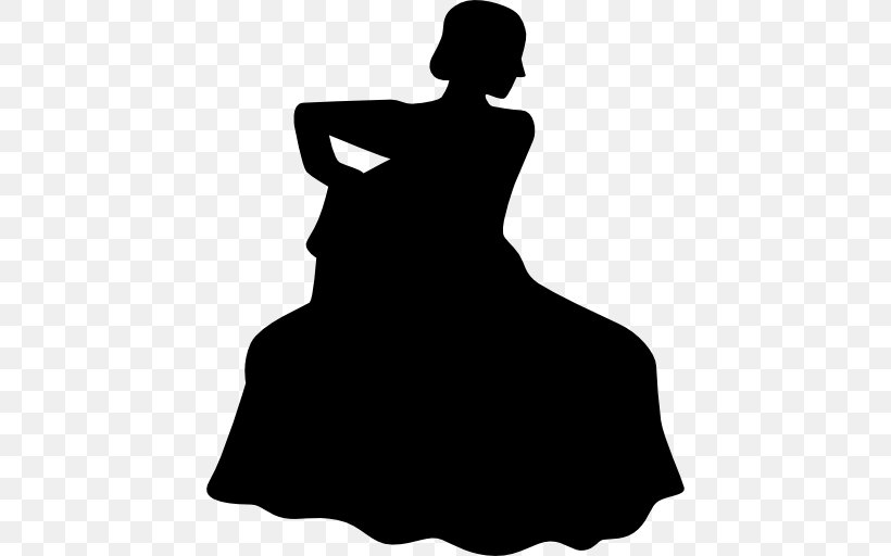 Silhouette Dance Flamenco, PNG, 512x512px, Silhouette, Black, Black And White, Dance, Dancer Download Free
