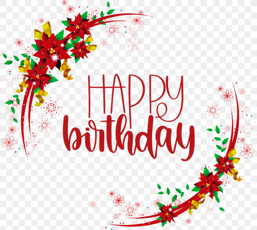 Birthday Happy Birthday, PNG, 3000x2685px, Birthday, Christmas And Holiday Season, Christmas Day, Christmas Decoration, Christmas Lights Download Free