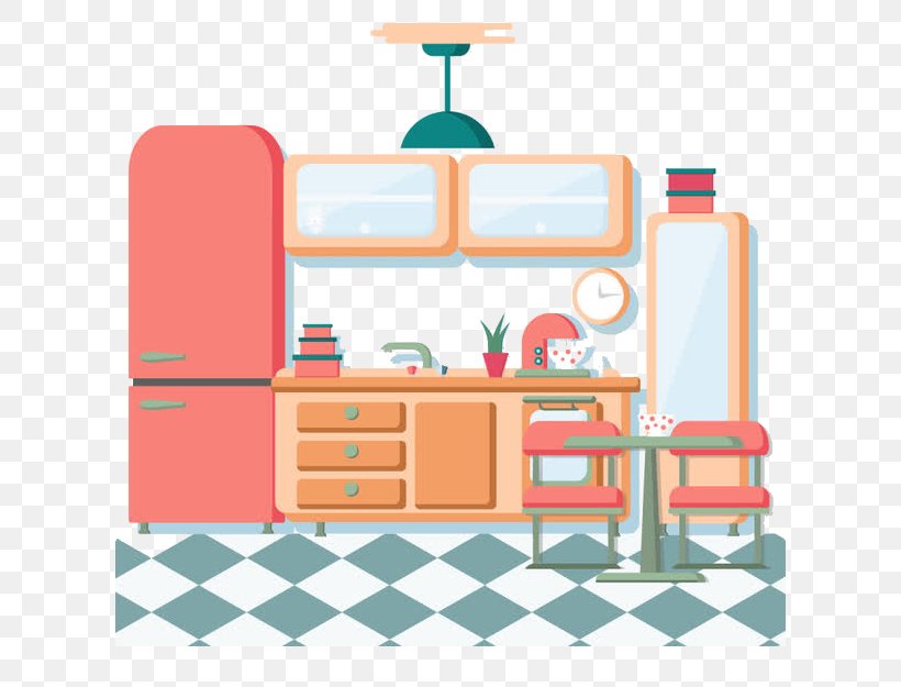 Clip Art Kitchen Illustration Vector Graphics Cooking, PNG, 610x625px, Kitchen, Area, Cooking, Food, Furniture Download Free