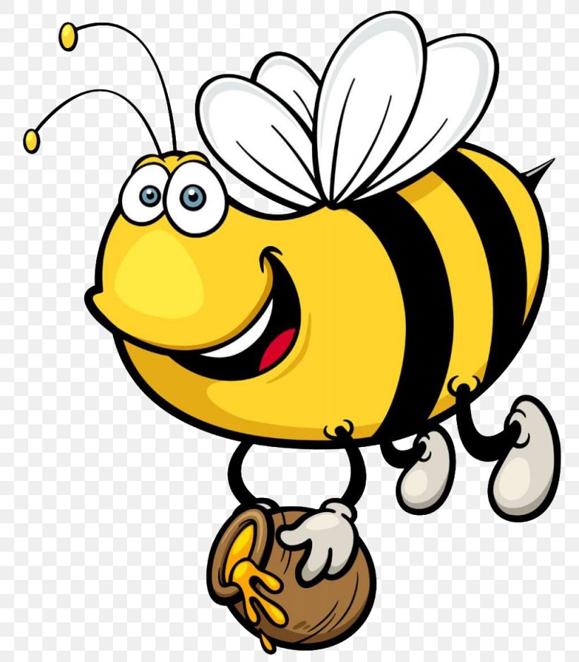 Honey Bee Insect Cartoon, PNG, 1024x1170px, Bee, Artwork, Beak, Bumblebee, Cartoon Download Free