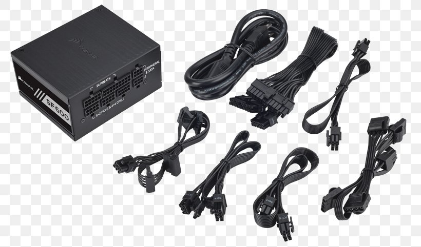 Power Supply Unit 80 Plus Electrical Cable Power Cord Corsair Components, PNG, 800x482px, 80 Plus, Power Supply Unit, Ac Adapter, Cable, Communication Accessory Download Free
