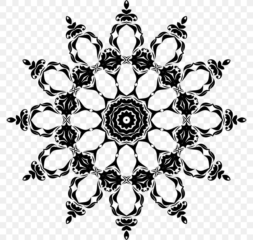 Black And White Floral Design Visual Arts Clip Art, PNG, 778x778px, Black And White, Art, Black, Decorative Arts, Drawing Download Free