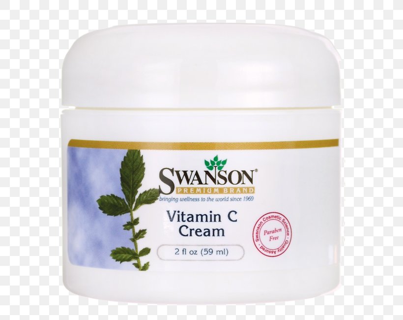 Cream Swanson Health Products Vitamin C Vitamin E, PNG, 650x650px, Cream, Antiaging Cream, Fluid Ounce, Herbal, Niacin Download Free