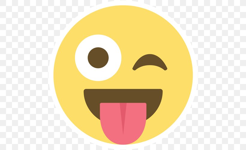 Emoji Emoticon Wink Smiley T-shirt, PNG, 500x500px, Emoji, Emoticon, Eye, Face, Facial Expression Download Free