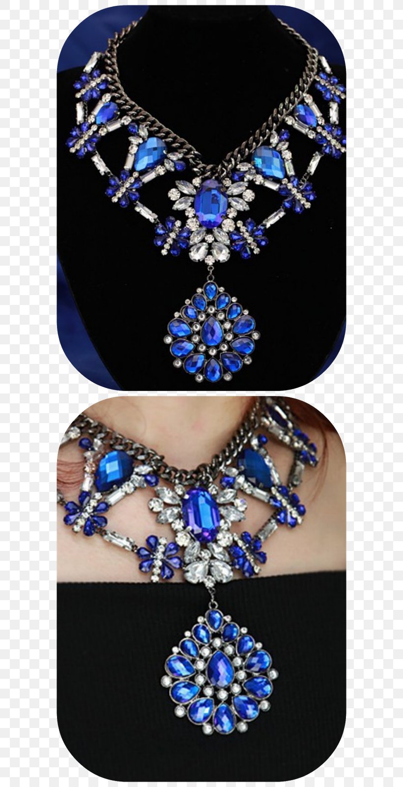 Necklace Bling-bling Jewellery Fashion Chain, PNG, 610x1600px, Necklace, Bling Bling, Blingbling, Blue, Chain Download Free