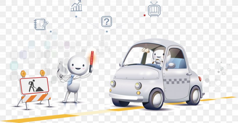 White Cartoon Car, PNG, 5047x2623px, Car, Advertising, Automotive Design, Brand, City Car Download Free