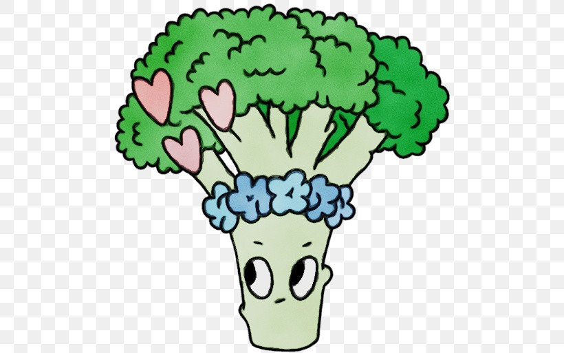 Broccoli Flowerpot Leaf Vegetable Plant Vegetable, PNG, 500x513px, Watercolor, Broccoli, Flowerpot, Leaf Vegetable, Paint Download Free