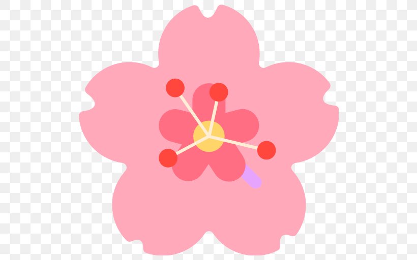 Emoji Sticker Flower Cerasus Hibiscus, PNG, 512x512px, Emoji, Blossom, Cerasus, Cherry Blossom, Emojipedia Download Free