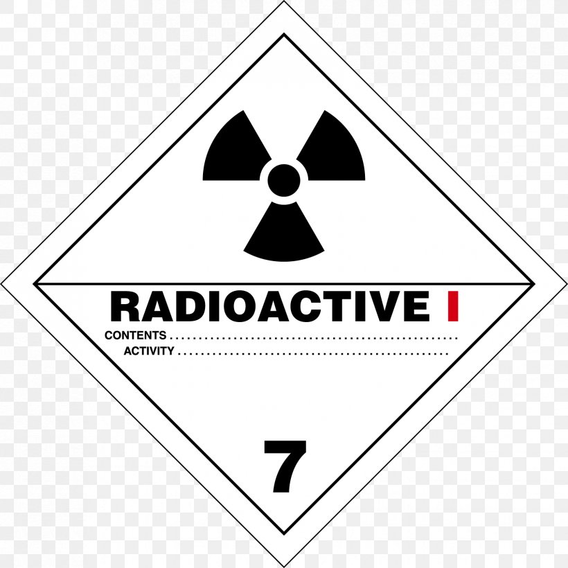 HAZMAT Class 7 Radioactive Substances Dangerous Goods Placard Label Specific Activity, PNG, 1679x1679px, Dangerous Goods, Area, Brand, Combustibility And Flammability, Diagram Download Free