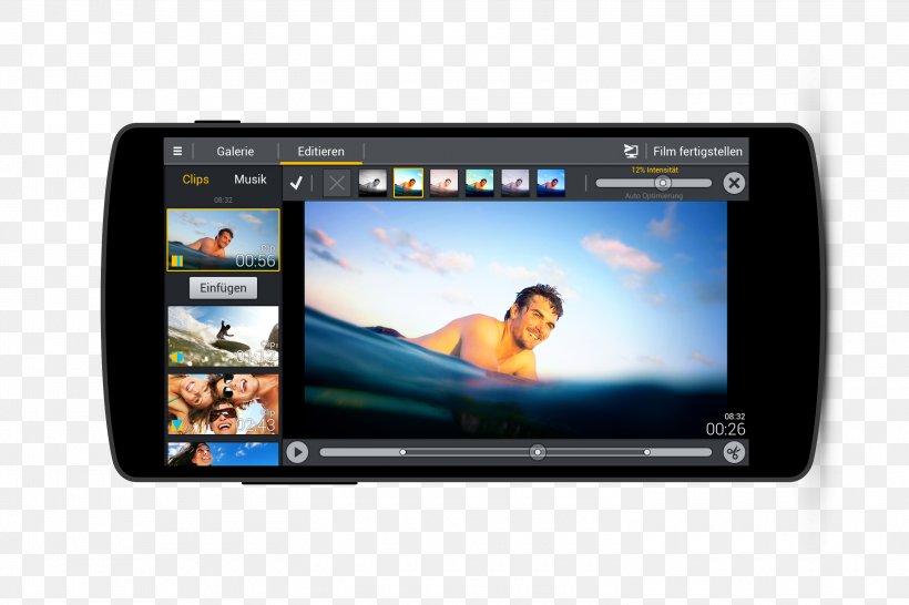 Magix Movie Edit Pro Tablet Computers Bellevue Investments Handheld Devices Video Editing, PNG, 3000x2000px, Magix Movie Edit Pro, Android, Bellevue Investments, Creative Zen, Display Device Download Free