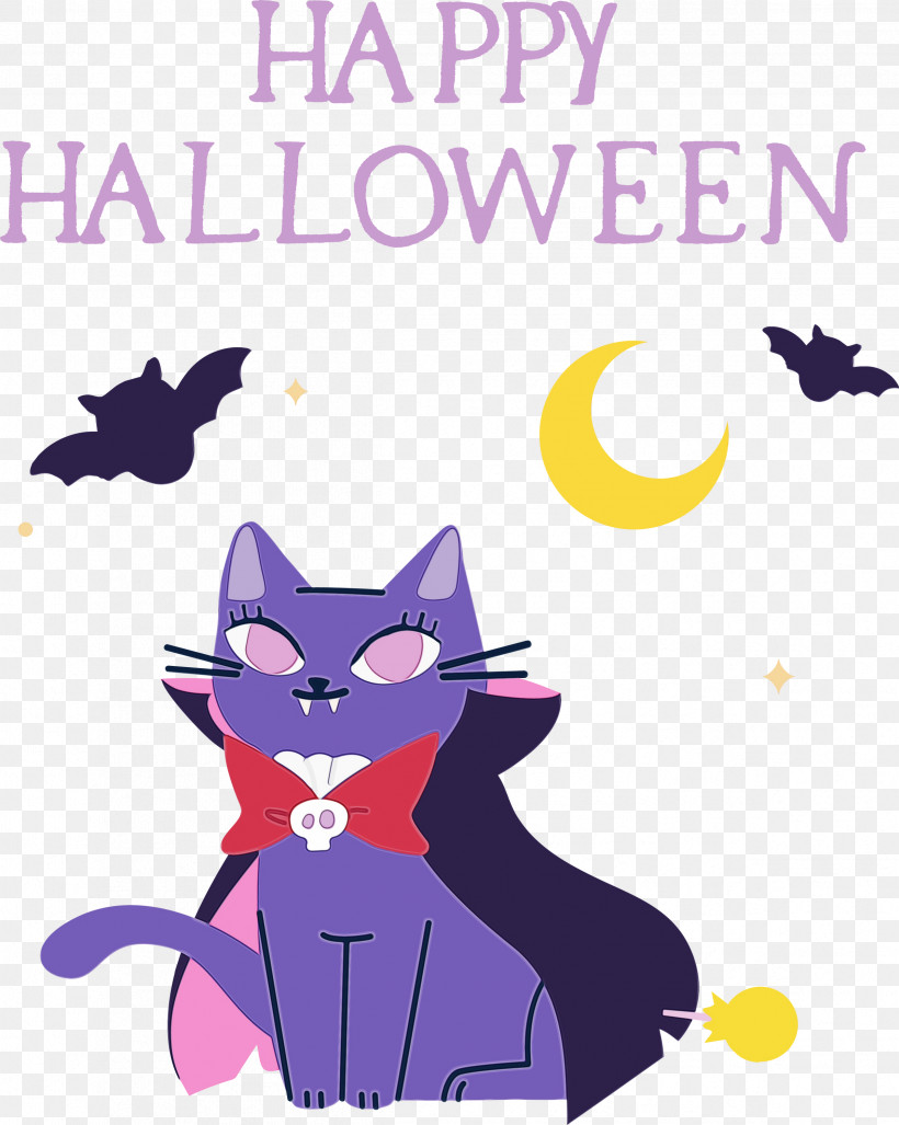 Cat Whiskers Small Lon:0jjw Cartoon, PNG, 2394x3000px, Happy Halloween, Cartoon, Cat, Line, Meter Download Free