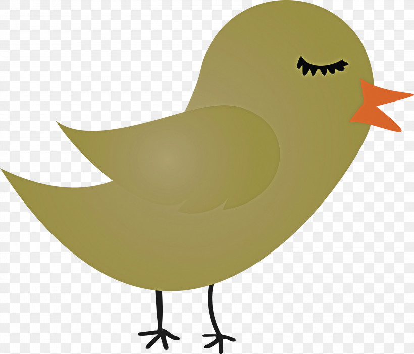 Bird Chicken Yellow Cartoon Beak, PNG, 3000x2566px, Cartoon Bird, Beak, Bird, Cartoon, Chicken Download Free
