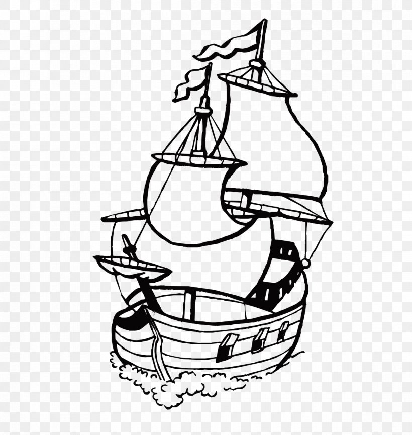 Coloring Book Sailboat Sailing Ship, PNG, 1169x1234px, Coloring Book, Art, Black And White, Boat, Caravel Download Free