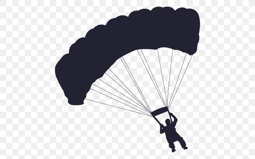 Flight Paragliding Silhouette, PNG, 512x512px, Flight, Glider, Parachute, Paragliding, Silhouette Download Free