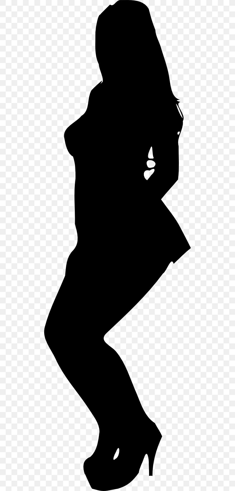 Silhouette Woman Art Clip Art, PNG, 512x1716px, Silhouette, Art, Art Museum, Black, Black And White Download Free