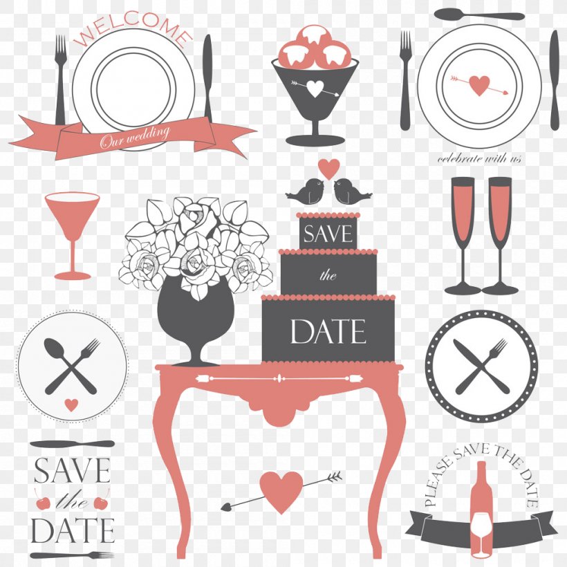 Wedding Cake Wedding Invitation Euclidean Vector Clip Art, PNG, 1000x1000px, Watercolor, Cartoon, Flower, Frame, Heart Download Free