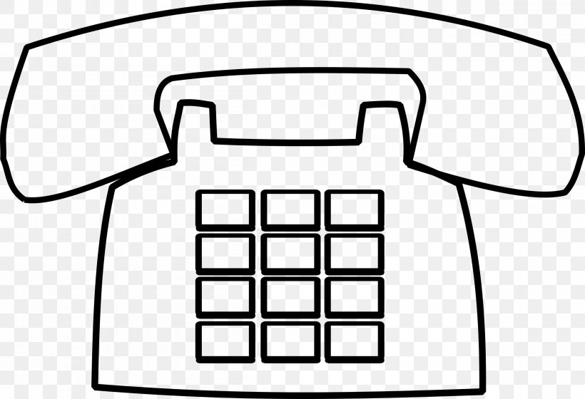 Telephone Mobile Phones Black And White Clip Art, PNG, 2400x1640px, Telephone, Area, Black, Black And White, Coloring Book Download Free