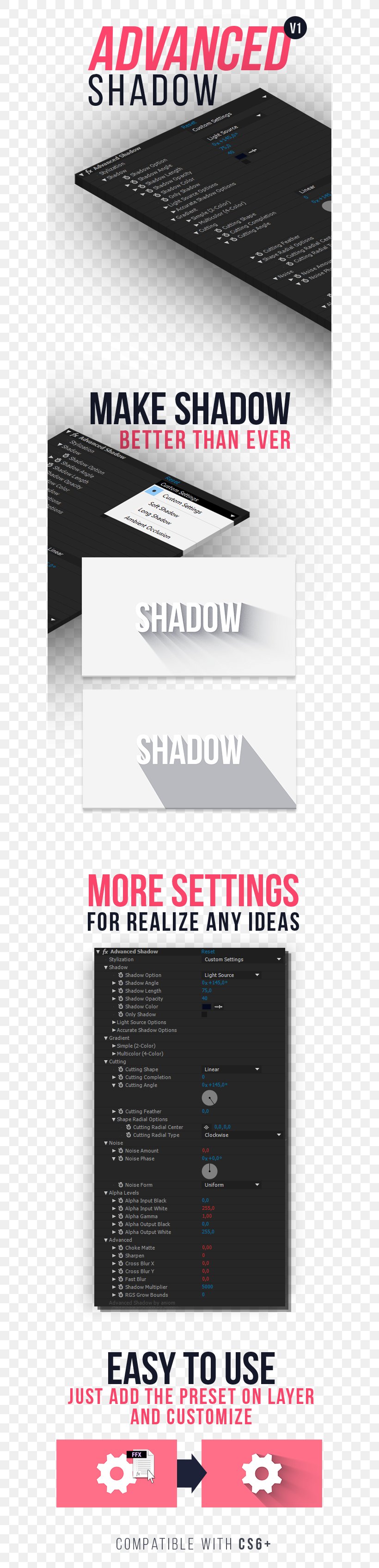 Adobe After Effects Shadow Plug-in Light MacOS, PNG, 614x3393px, 64bit Computing, Adobe After Effects, Adobe Creative Cloud, Advertising, Bit Download Free