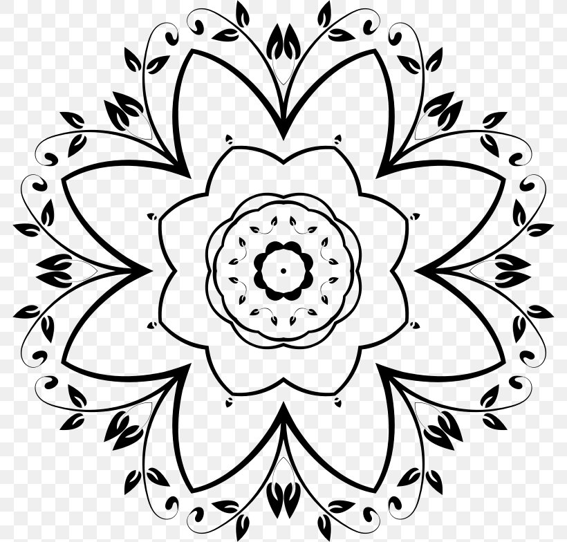 Floral Design Flower Petal Clip Art, PNG, 784x784px, Floral Design, Artwork, Black, Black And White, Blume Download Free