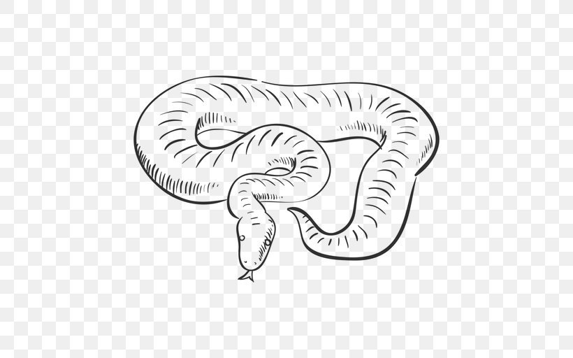 Snake Drawing Reptile Clip Art, PNG, 512x512px, Snake, Area, Artwork, Black And White, Cartoon Download Free