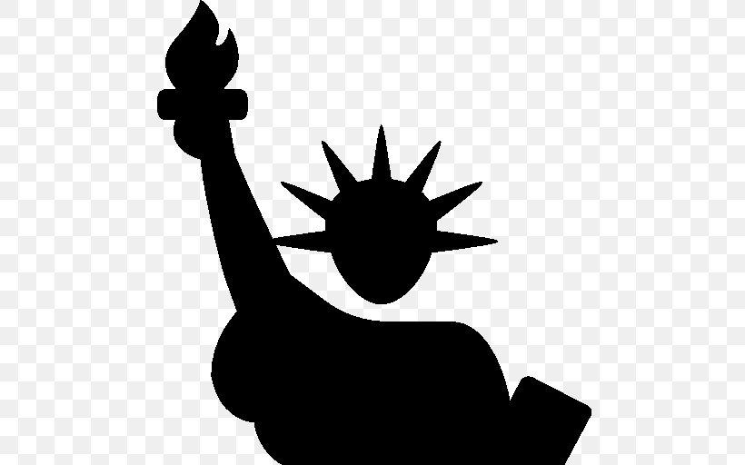 Statue Of Liberty, PNG, 512x512px, Statue Of Liberty, Artwork, Black And White, Hand, Landmark Download Free