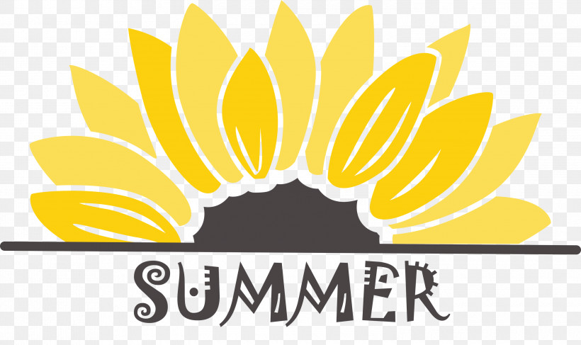 Summer Sunflower, PNG, 3000x1783px, Summer Sunflower, Line, Logo, M, Meter Download Free