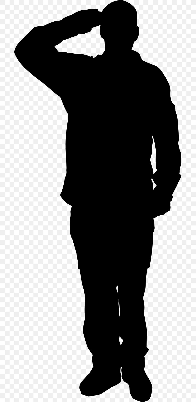 Soldier Veteran Silhouette Army Clip Art, PNG, 700x1676px, Soldier, Army, Black And White, Document, Drawing Download Free