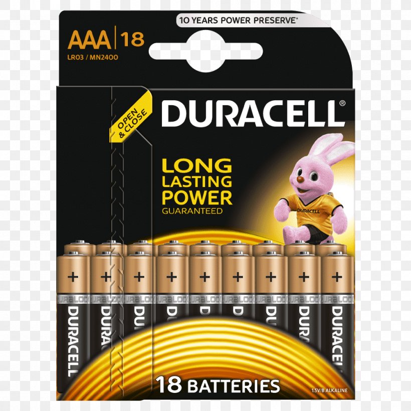 AAA Battery Duracell Electric Battery Alkaline Battery, PNG, 1000x1000px, Aaa Battery, Aa Battery, Aaaa Battery, Alkaline Battery, Battery Download Free