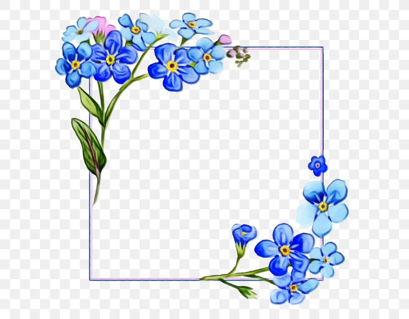Watercolor Wreath Flower, PNG, 640x640px, Flower, Alpine Forgetmenot, Bluebonnet, Borage Family, Drawing Download Free
