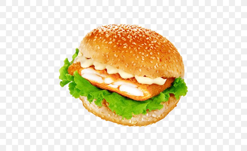 Hamburger KFC Fast Food Fried Chicken Rou Jia Mo, PNG, 500x500px, Hamburger, American Food, Breakfast Sandwich, Buffalo Burger, Bun Download Free