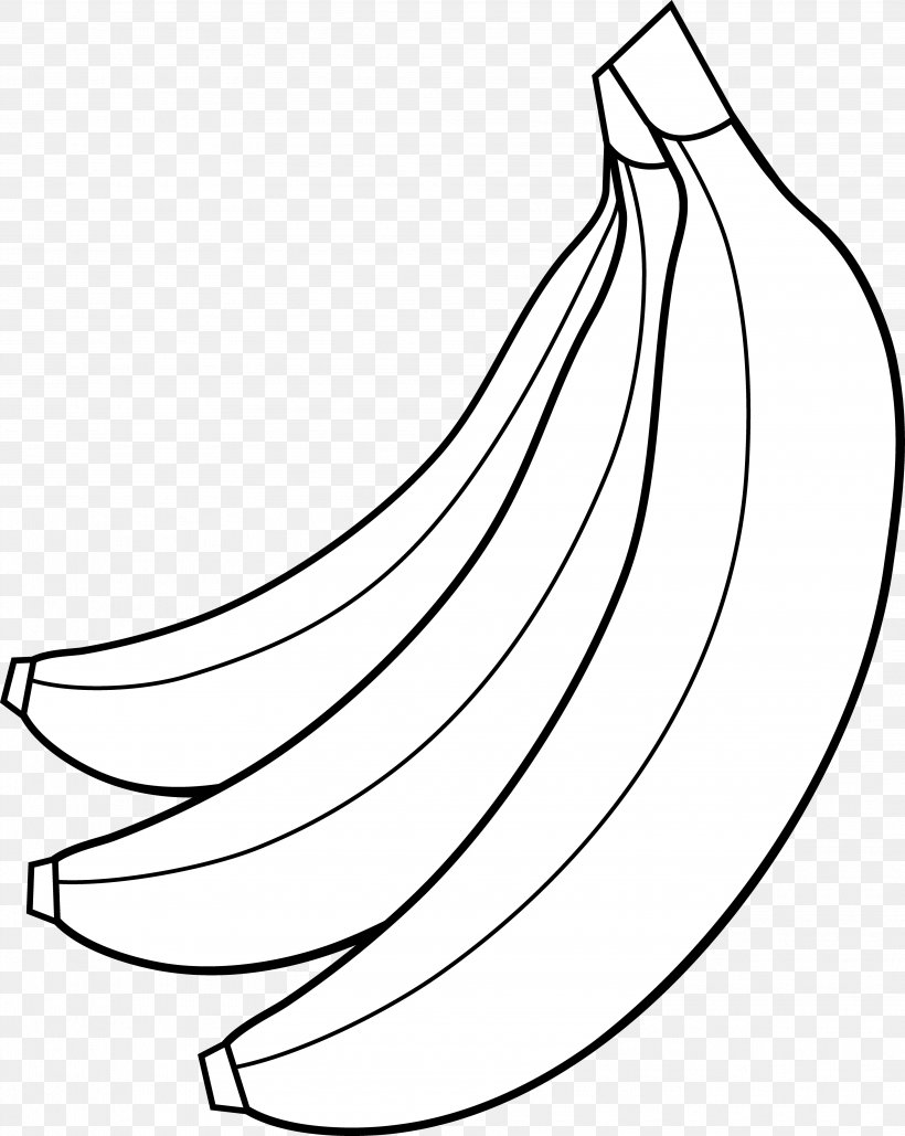 Banana Split Black And White Clip Art, PNG, 3631x4559px, Banana Split, Area, Banana, Black And White, Free Content Download Free