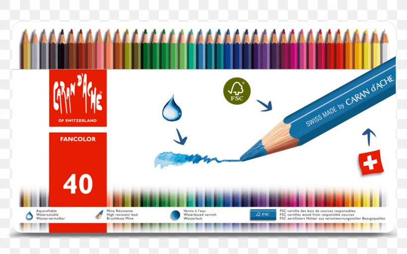 Caran D'Ache Colored Pencil Watercolor Painting, PNG, 1600x1000px, Colored Pencil, Art, Ballpoint Pen, Brand, Color Download Free