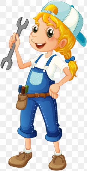 Toy Handyman - Cartoon Construction Worker Handyman Toy PNG