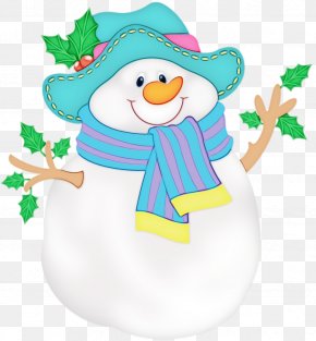 Wet Ink Paint - Snowman PNG