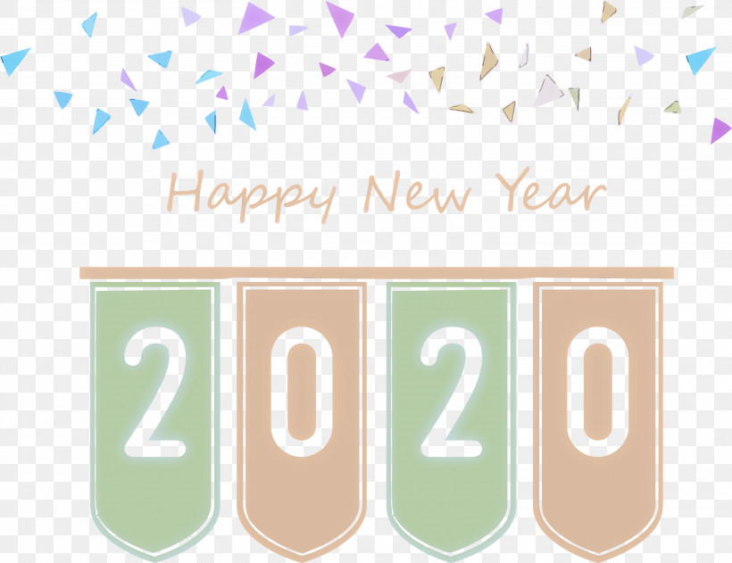 Happy New Year 2020 New Year 2020 New Years, PNG, 3000x2309px, Happy New Year 2020, Line, New Year 2020, New Years, Number Download Free
