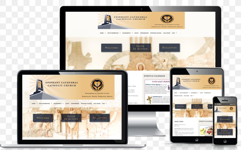 Responsive Web Design Web Template System Christian Church, PNG, 1600x1000px, Web Design, Brand, Christian Church, Communication, Multimedia Download Free