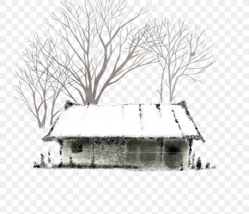 Winter Tree, PNG, 867x747px, Winter, Animation, Architecture, Black And White, Facade Download Free