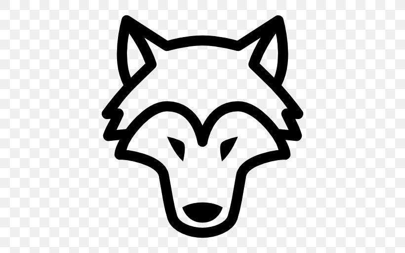 Gray Wolf Clip Art, PNG, 512x512px, Gray Wolf, Black, Black And White, Face, Head Download Free