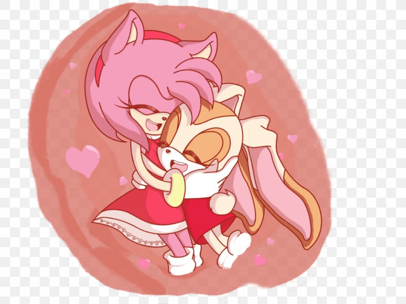 Amy Rose Cream The Rabbit Shadow The Hedgehog Knuckles The Echidna Sonic Rivals 2, PNG, 1024x768px, Watercolor, Cartoon, Flower, Frame, Heart Download Free